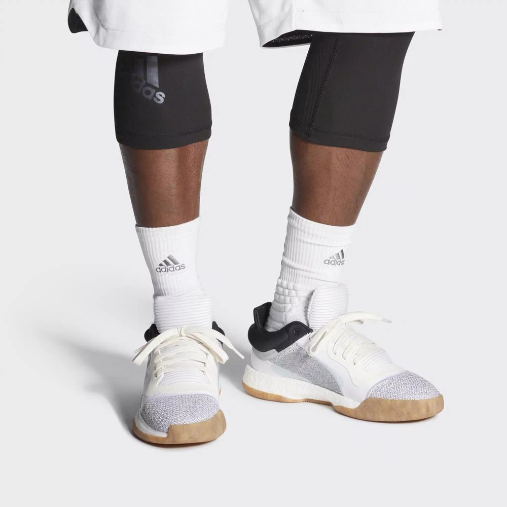 Adidas Marquee Boost Low Tenis De Basketball Blancos Para Hombre (MX-53622)